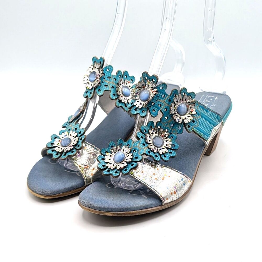 L'Artiste Spring Step Brasi Genuine Leather Heeled Sandals Women's Size 39